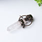 2.3" Clear Quartz with Vintage Skull Decoration Pendant Best Crystal Wholesalers