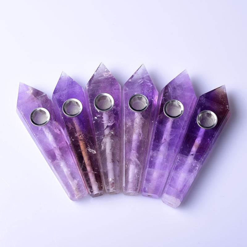 Amethyst Smoking Pipe wholesale support mixed customization