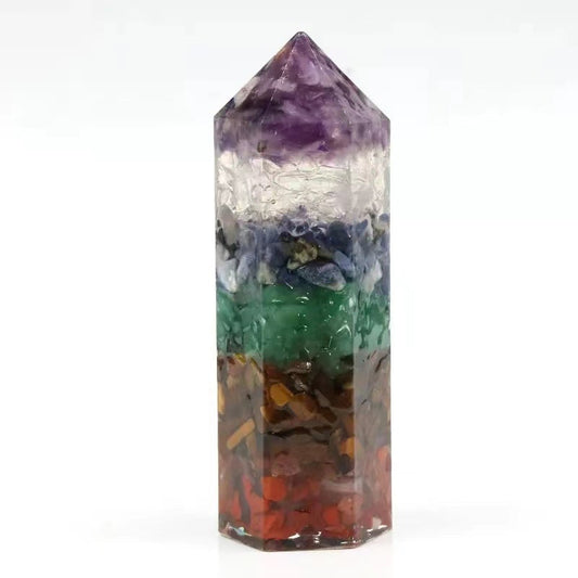 80mm Resin Chakra Towers Points Bulk Best Crystal Wholesalers