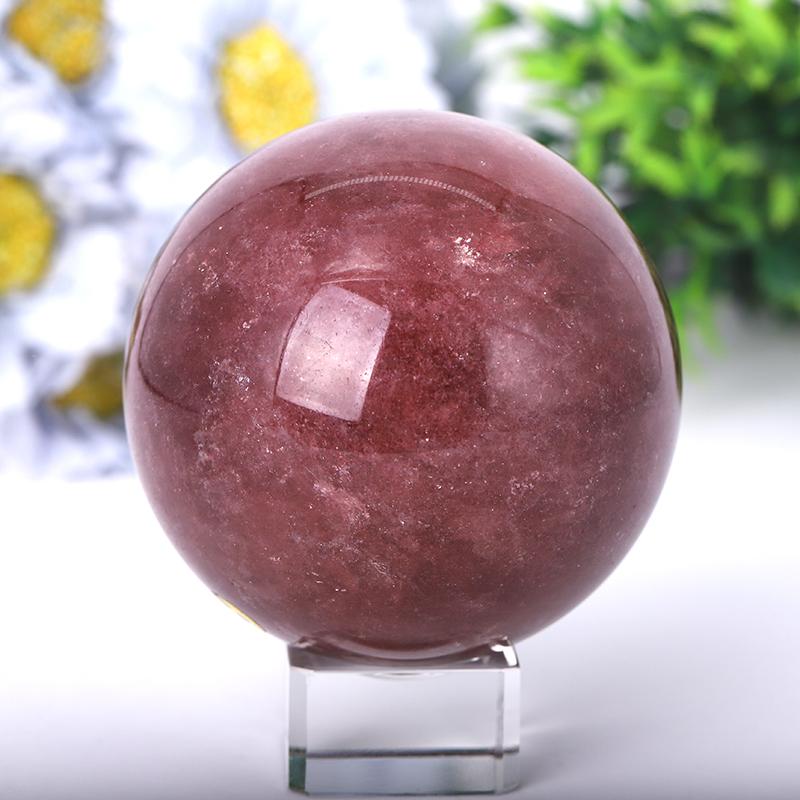 2.0"-4.5" Strawberry Quartz Sphere Best Crystal Wholesalers