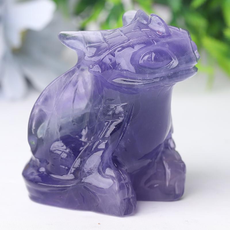 2.5" Fluorite Toothless Crystal Carvings Cartoon Bulk Best Crystal Wholesalers