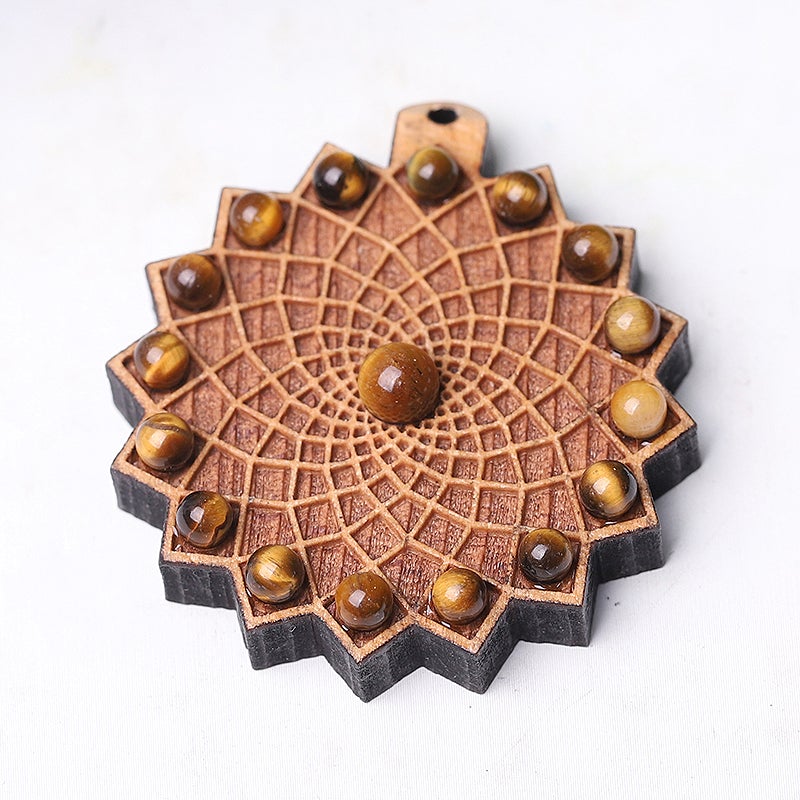 Wooden Chakra Crystal Pendant Best Crystal Wholesalers