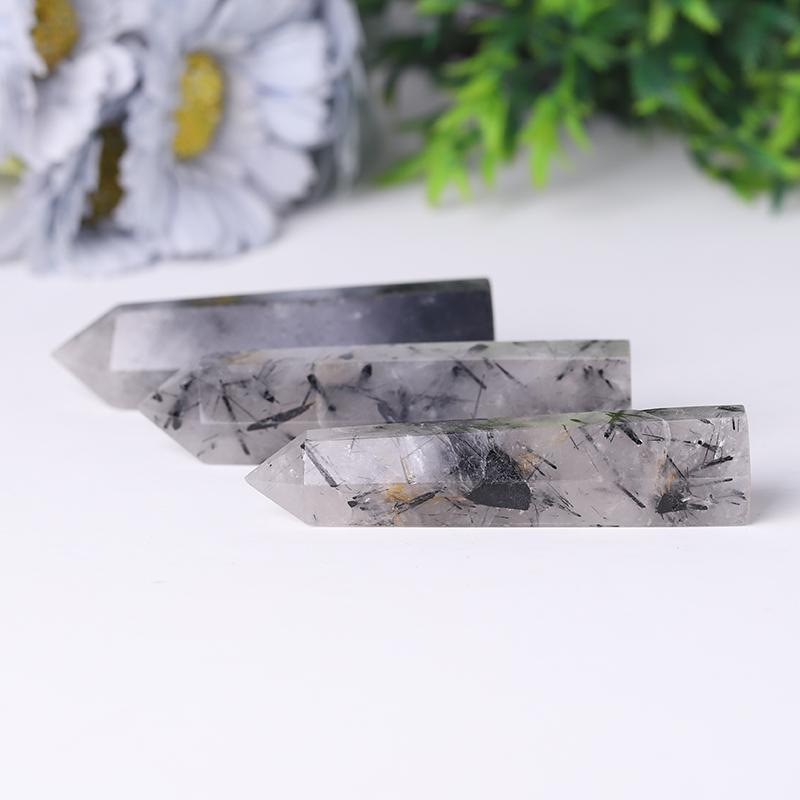 Natural Black Tourmaline in Quartz Towers Points Bulk Best Crystal Wholesalers