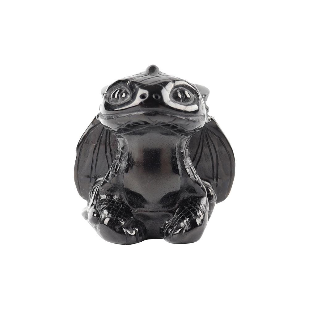 Black Obsidian Crystal Carving Toothless Cartoon Bulk Best Crystal Wholesalers