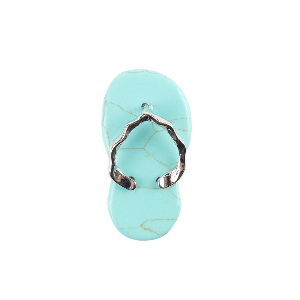 Natural High Quality Mini Crystal  Slippers Flip Flops Shape Crystal Pendant