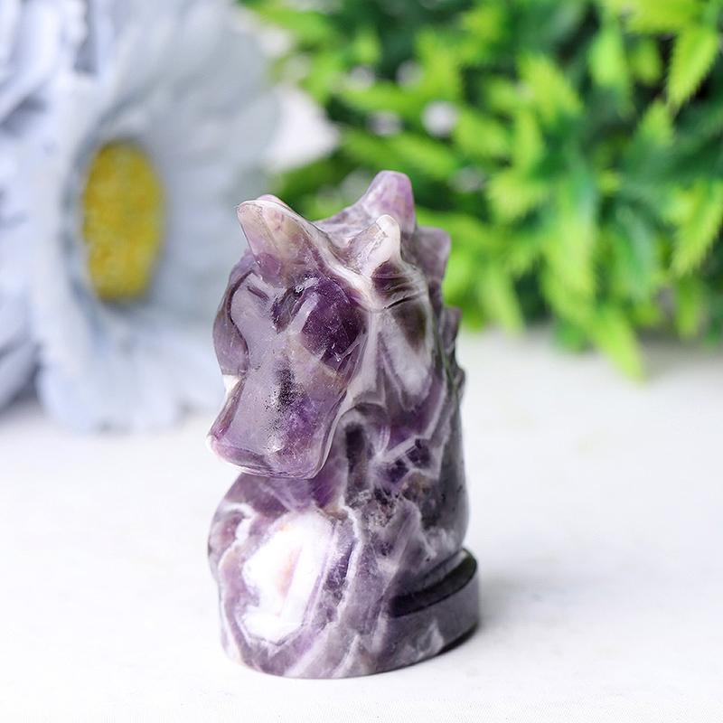 2.3" Dream Amethyst Unicorn Crystal Carvings Animal Bulk Best Crystal Wholesalers