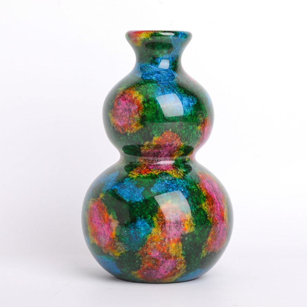 Colorful Jade Vase Free Form with Base