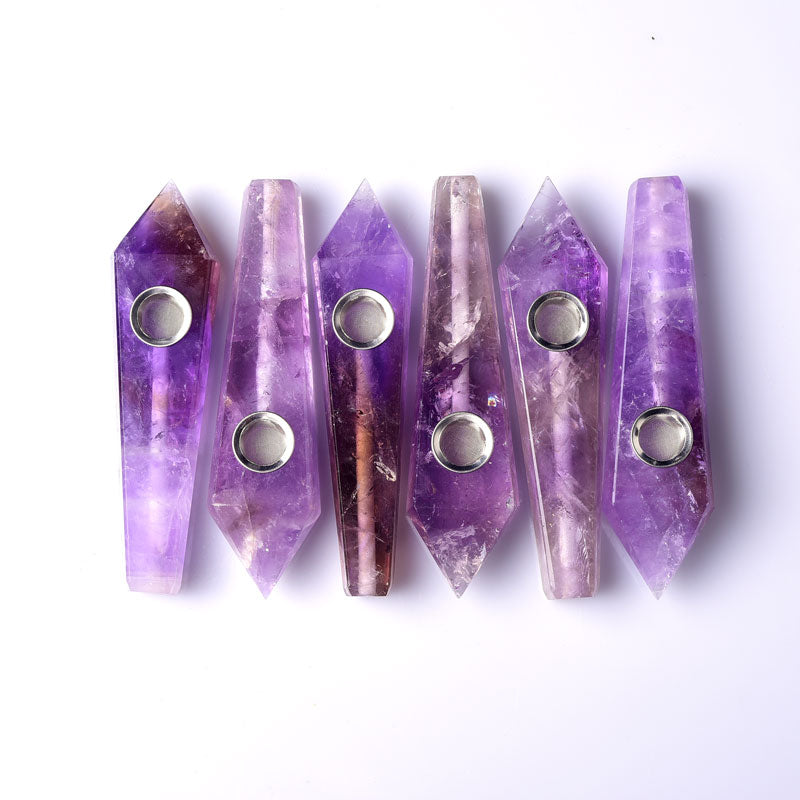 Amethyst Smoking Pipe wholesale support mixed customization