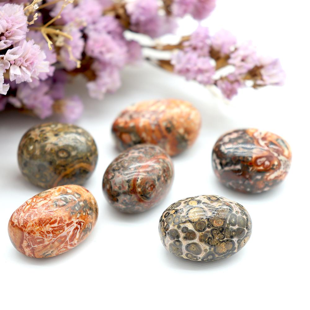 0.1kg High Quality Leopard Skin Jasper bulk tumbled stone  Best Crystal Wholesalers