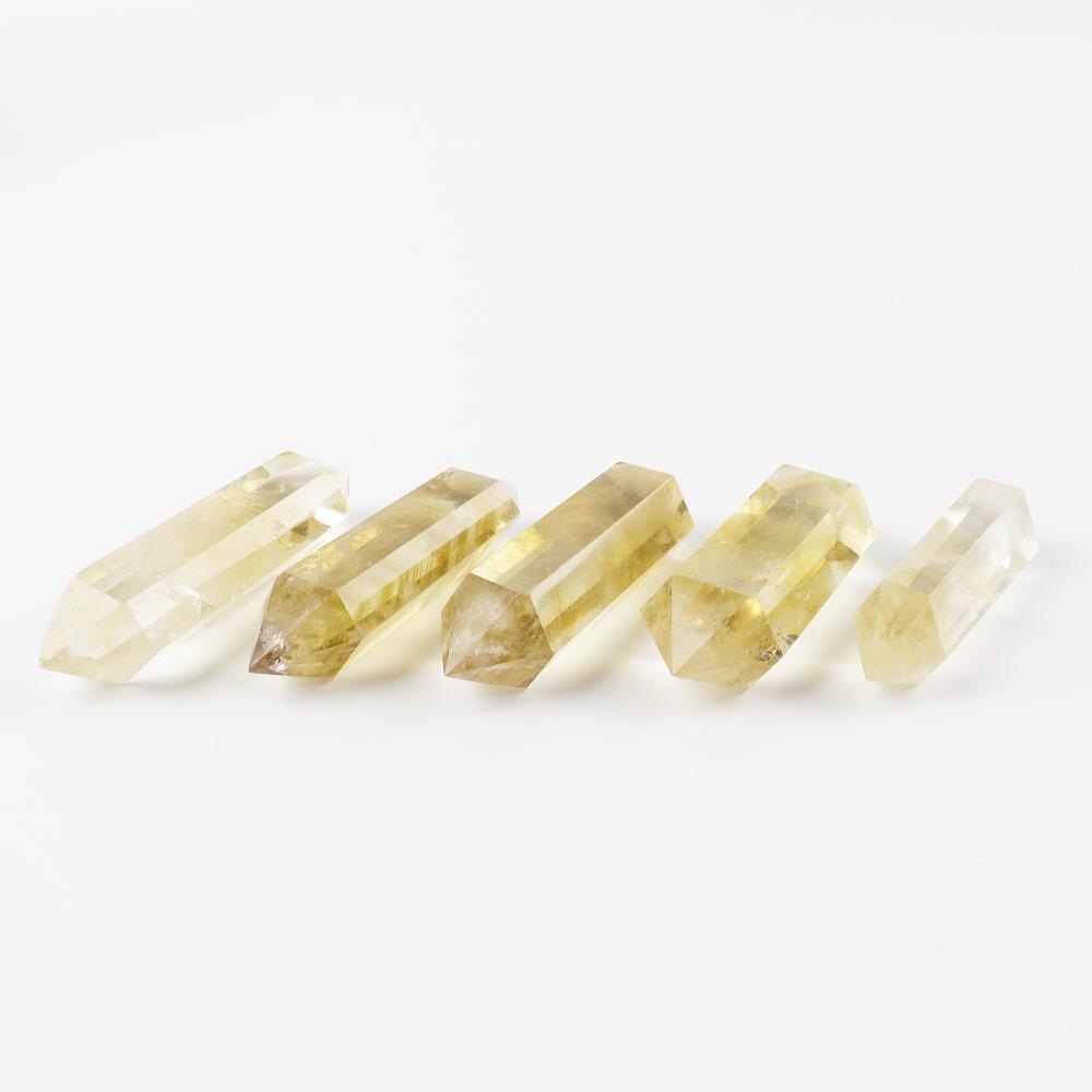 Set of 5 Citrine Crystal DT Towers Points Bulk Best Crystal Wholesalers