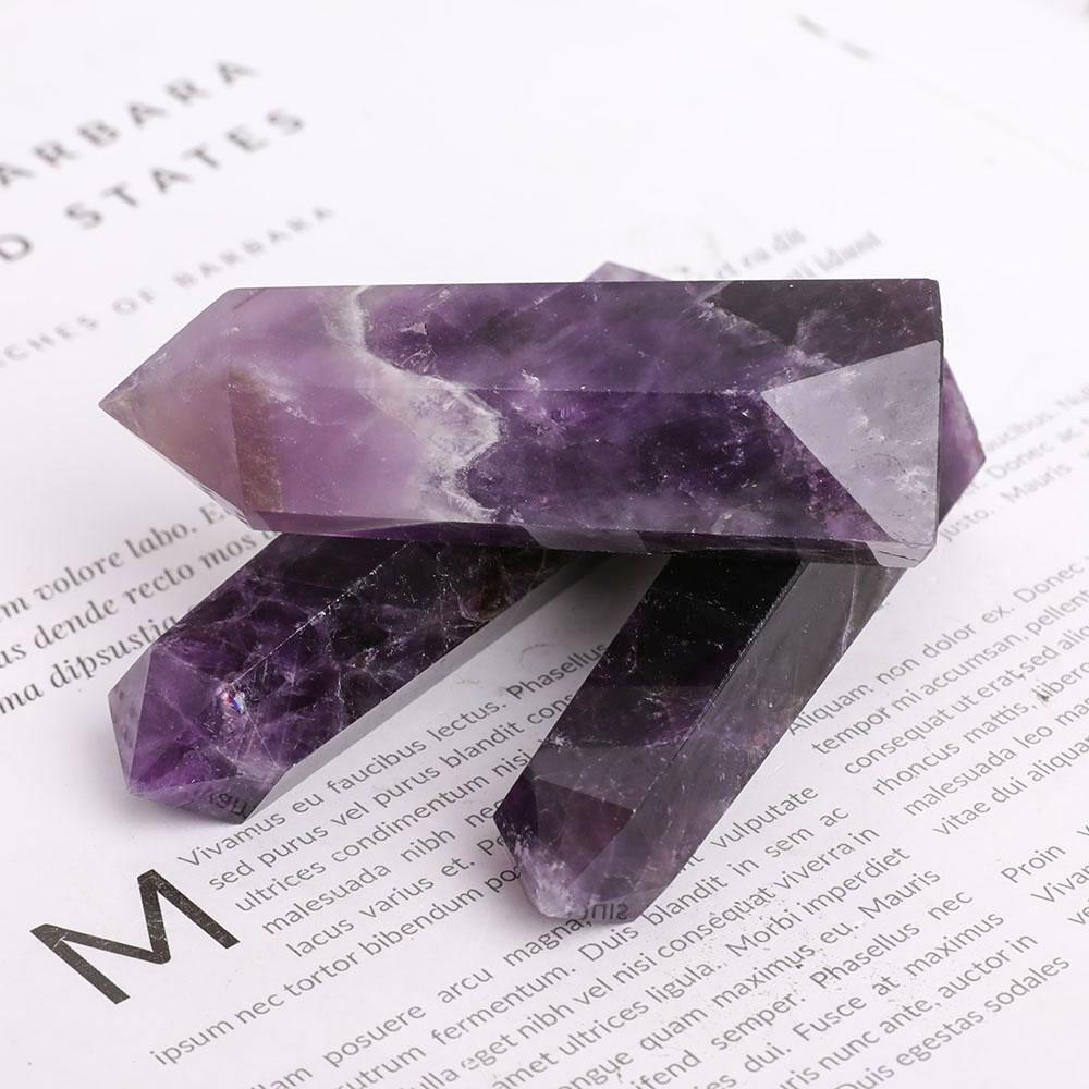 Set of 3 Amethyst Towers Points Bulk Best Crystal Wholesalers