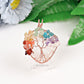 2" Chakra Tree of Life Wire Wrapped Heart Pendant Best Crystal Wholesalers