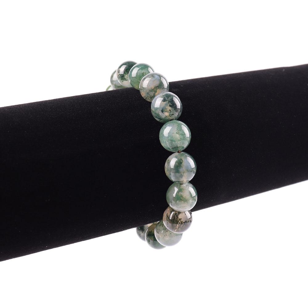 10mm Moss Agate Bracelet Best Crystal Wholesalers