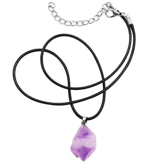 Natural Raw Amethyst Crystal Pendant Necklace Best Crystal Wholesalers