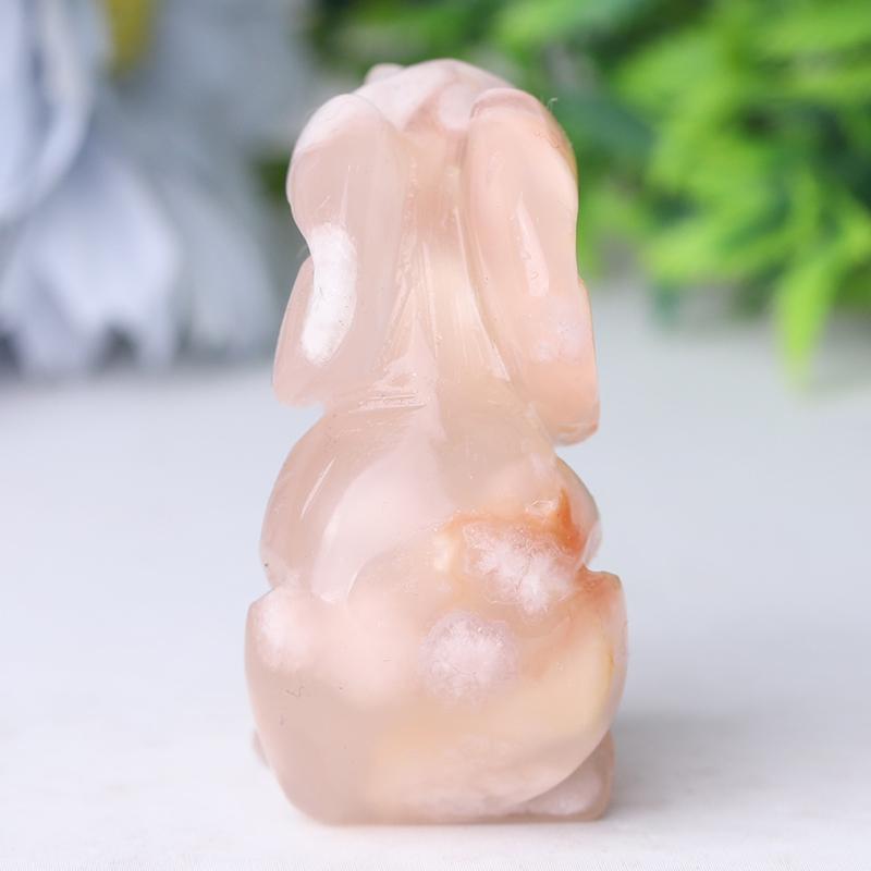 2" Flower Agate Elephant Crystal Carvings Animal Bulk Best Crystal Wholesalers