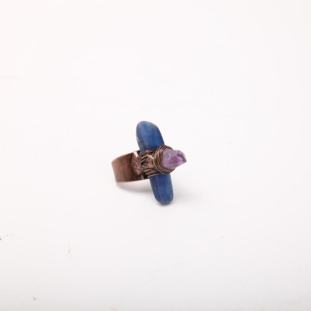 Handmade Amethyst Kyanite Ring Best Crystal Wholesalers