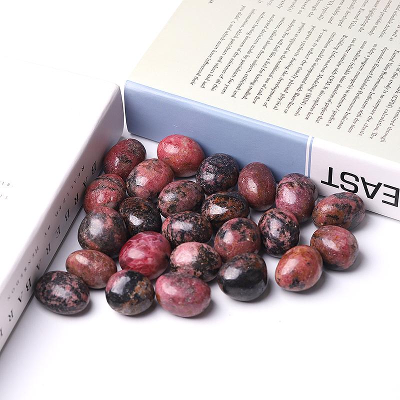 0.1kg 25mm-35mm Rhodonite bulk tumbled stone Best Crystal Wholesalers