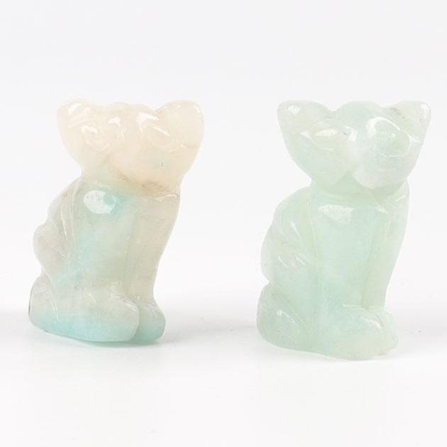 Sky Blue Mini Cat Carvings Animal Bulk Best Crystal Wholesalers