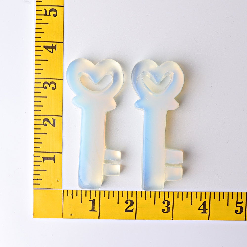 3.5" Opalite Heart Key Crystal Carvings Model Bulk Best Crystal Wholesalers