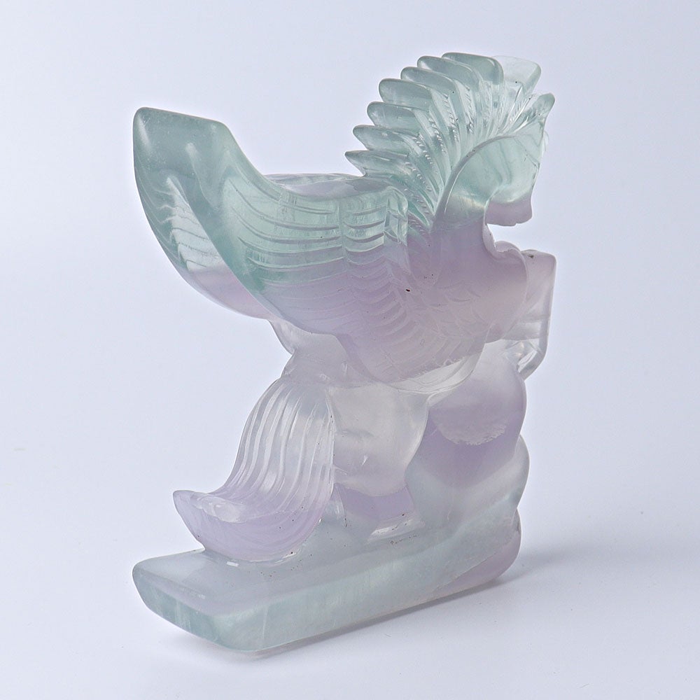 4.5" Fluorite Pegasus Crystal Carvings Animal Bulk Best Crystal Wholesalers