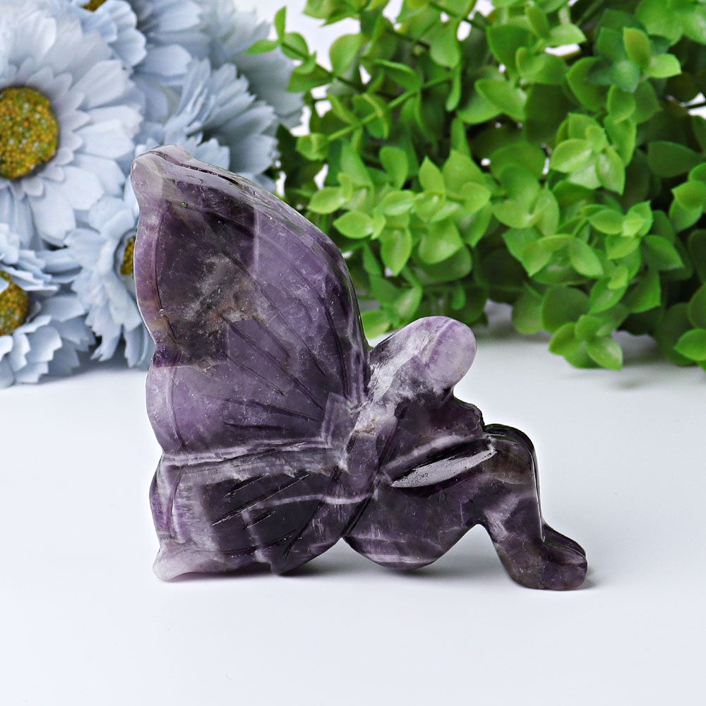 3.5" Dream Amethyst Fairy Crystal Carvings