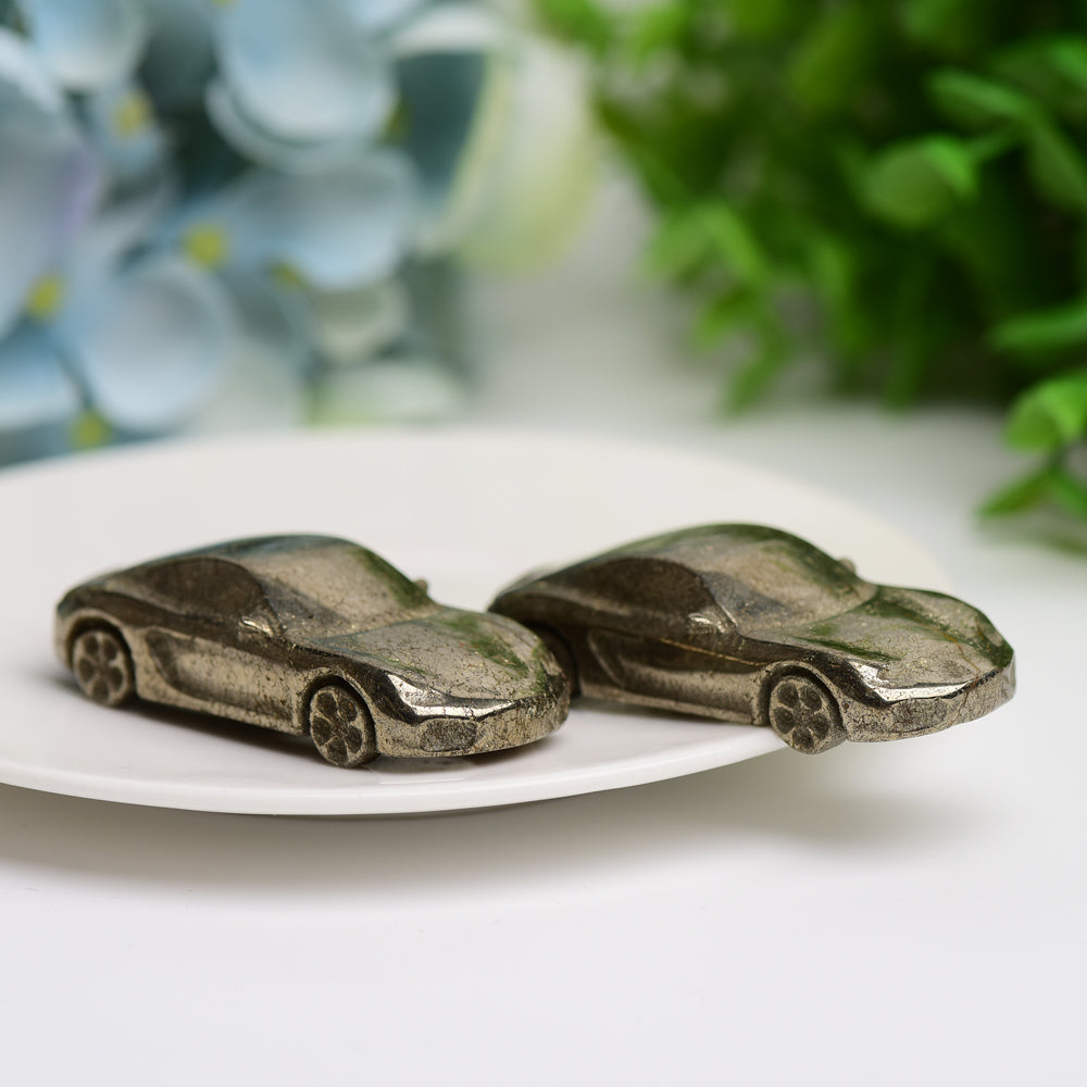 2.2" Pyrite Car Crystal Carving Free Form for Home Decor Model Bulk Best Crystal Wholesalers