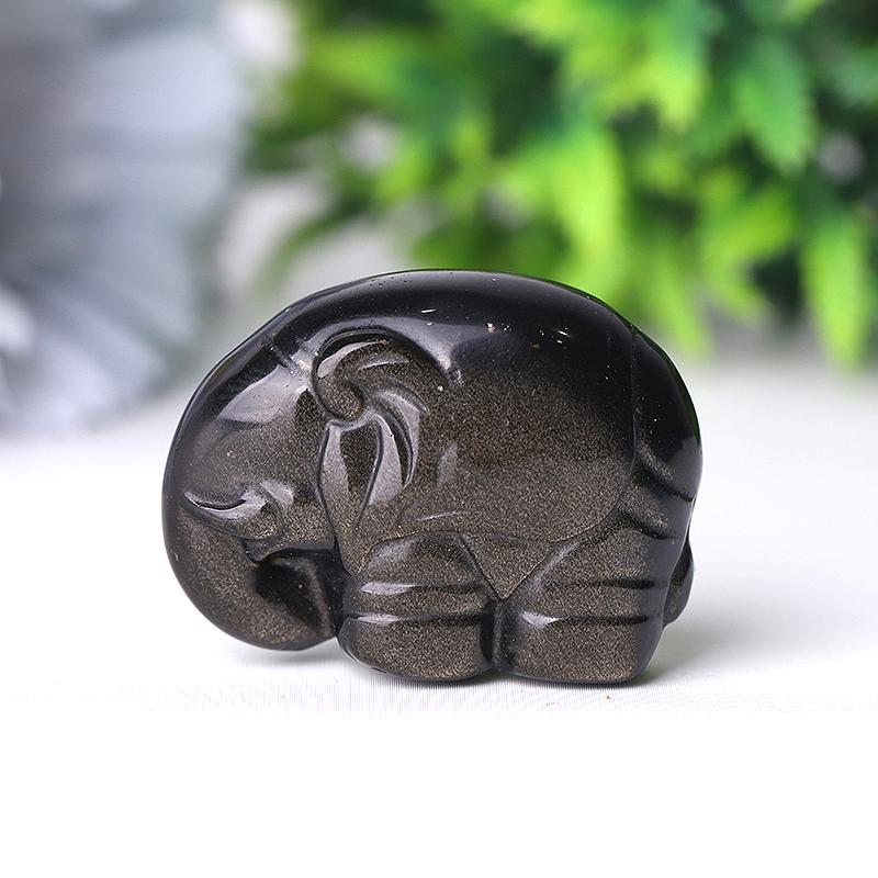 1.5" Elephant Crystal Carvings Best Crystal Wholesalers