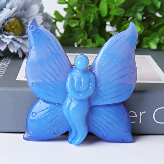 4" Blue Opalite Fairy Crystal Carvings Best Crystal Wholesalers