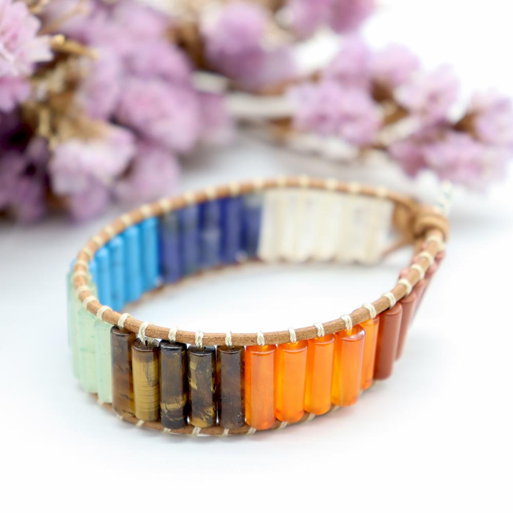 Boho Handmade Natural Crystal Healing 7 Chakra Bracelets Best Crystal Wholesalers