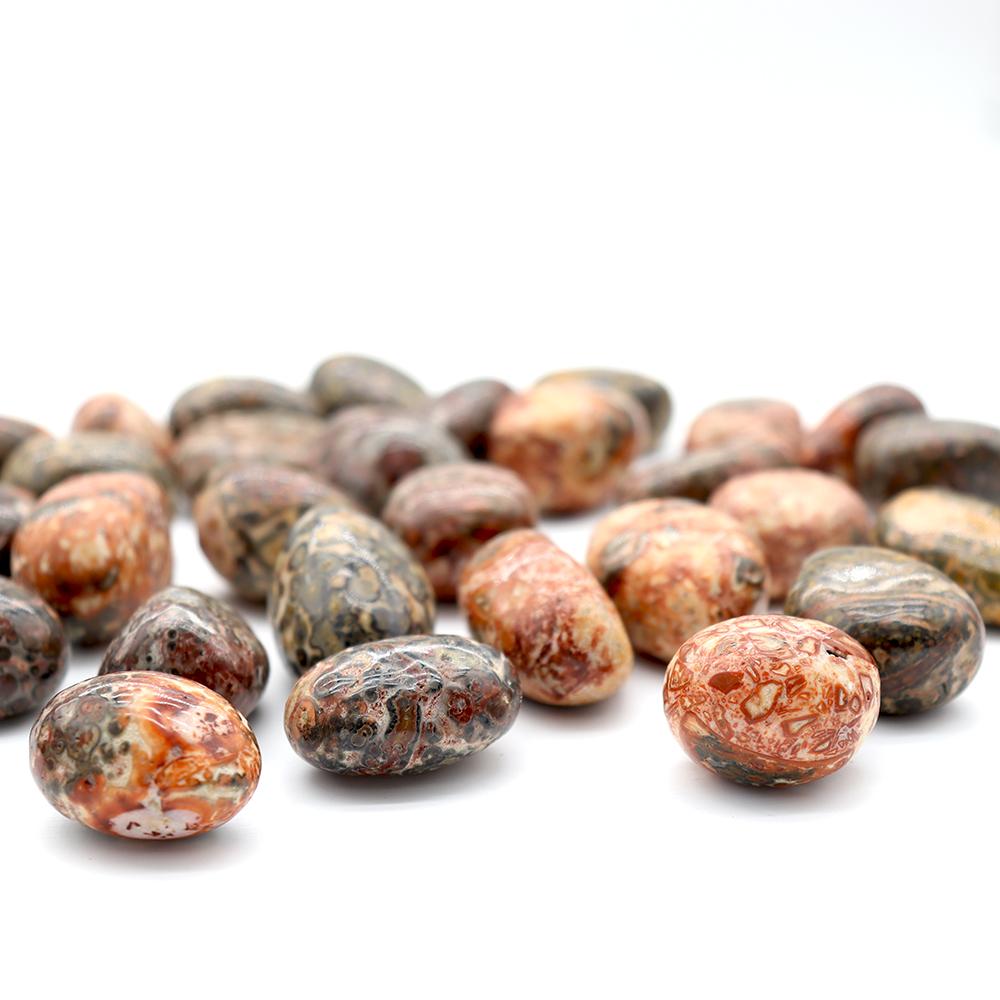 0.1kg High Quality Leopard Skin Jasper bulk tumbled stone  Best Crystal Wholesalers