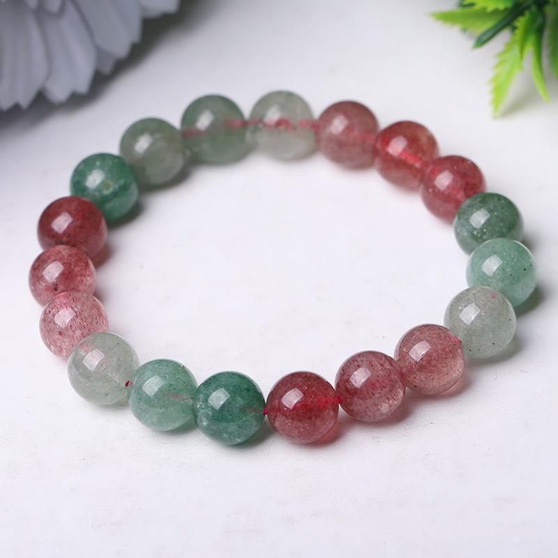 10mm Mixed Strawberry Quartz Bracelet Best Crystal Wholesalers