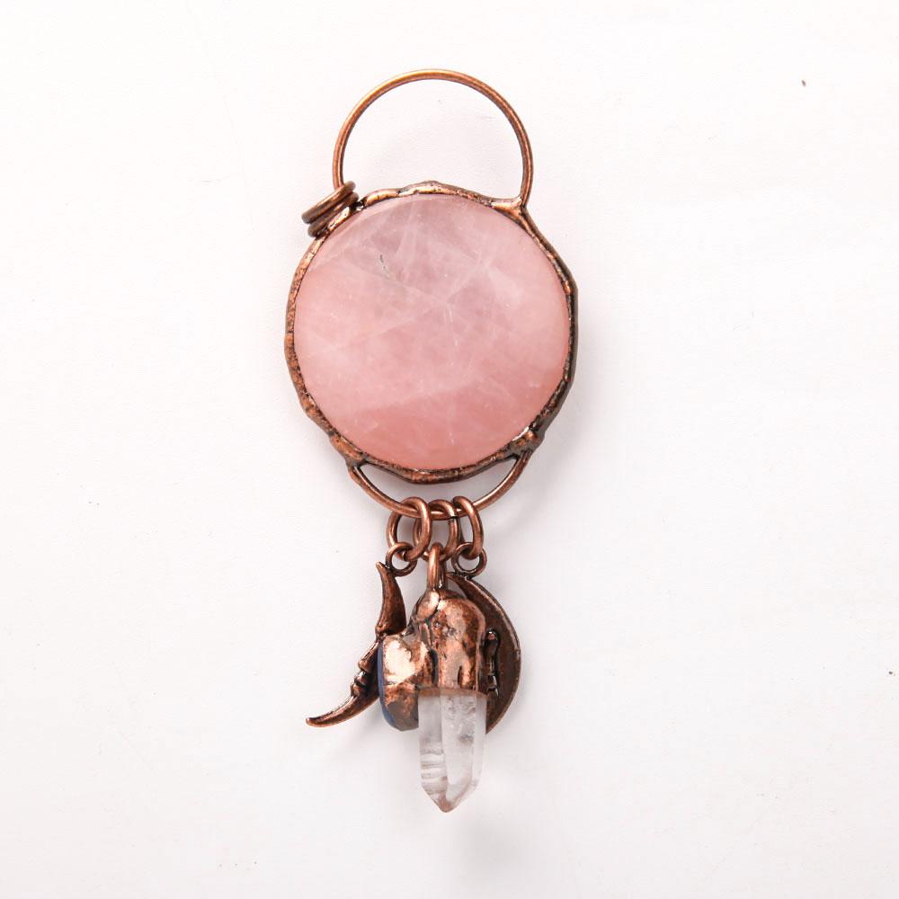 Rose Quartz Clear Quartz Kyanite Pendulum Best Crystal Wholesalers