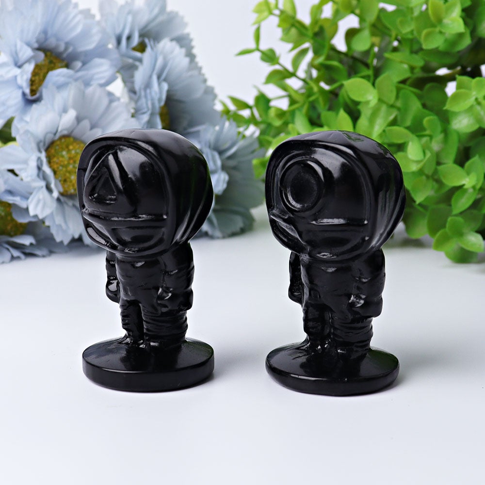 2.5" Black Obsidian Squid Game Crystal Carvings Cartoon Bulk Best Crystal Wholesalers