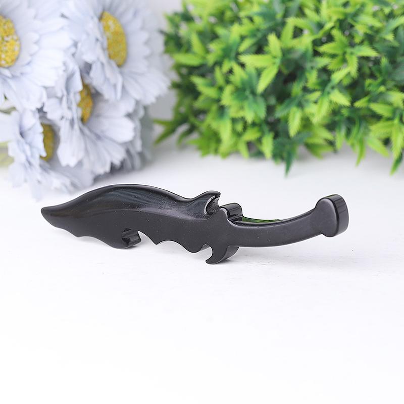 6" Hot Sale Black Obsidian Knife Carvings Model Bulk Best Crystal Wholesalers