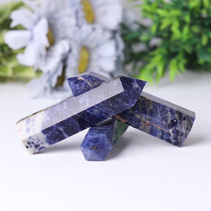 Natural Crystal Healing Stone Sodalite Towers Points Bulk Best Crystal Wholesalers