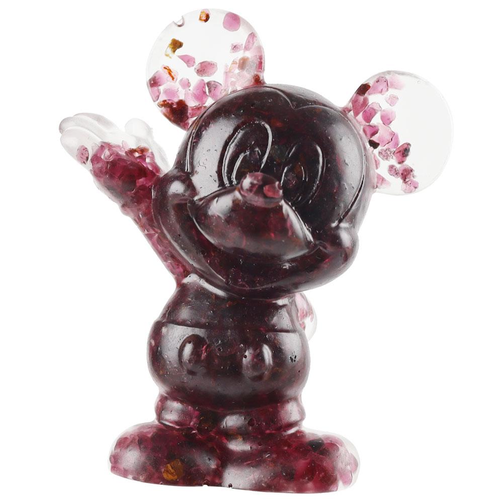 Crystal Chips Mickey Resin Figurines Natural Gravel Stone Ornament