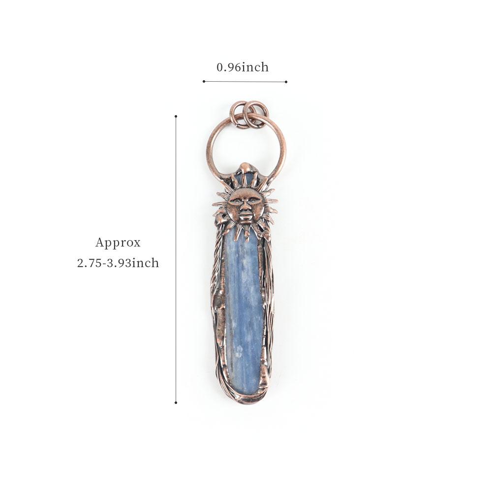 Natural Blue Kyanite Crystal Necklace Pendant For Woman Man Best Crystal Wholesalers