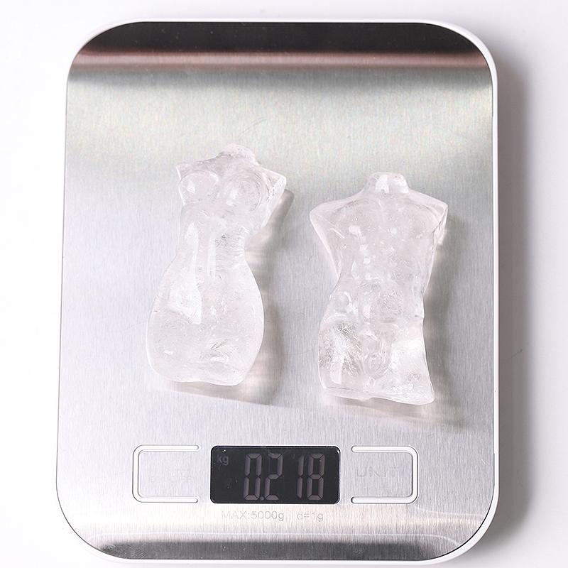 3" Clear Quartz Woman Man Model Body Crystal Carvings Best Crystal Wholesalers