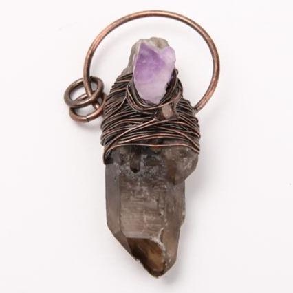 Amethyst Smoky Quartz Pendant Key Chain Best Crystal Wholesalers