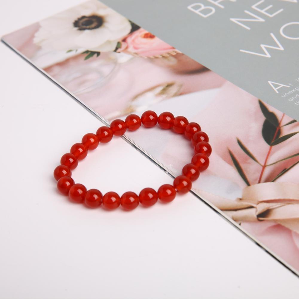 8mm Red Chalcedony Crystal Bracelet Best Crystal Wholesalers