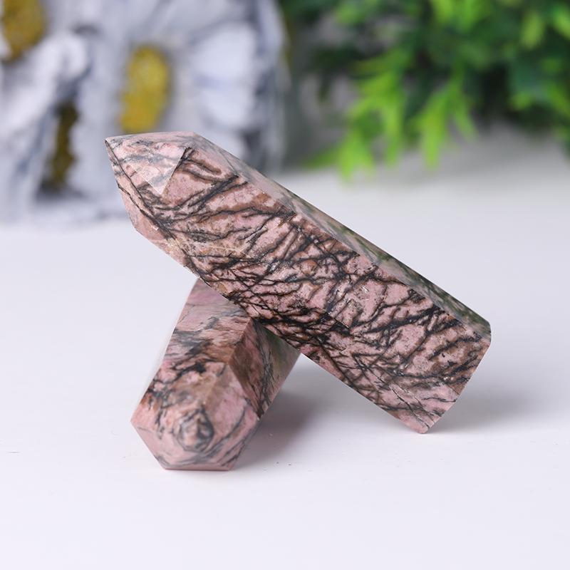 Natural Rhodonite Points Healing Towers Points Bulk Best Crystal Wholesalers