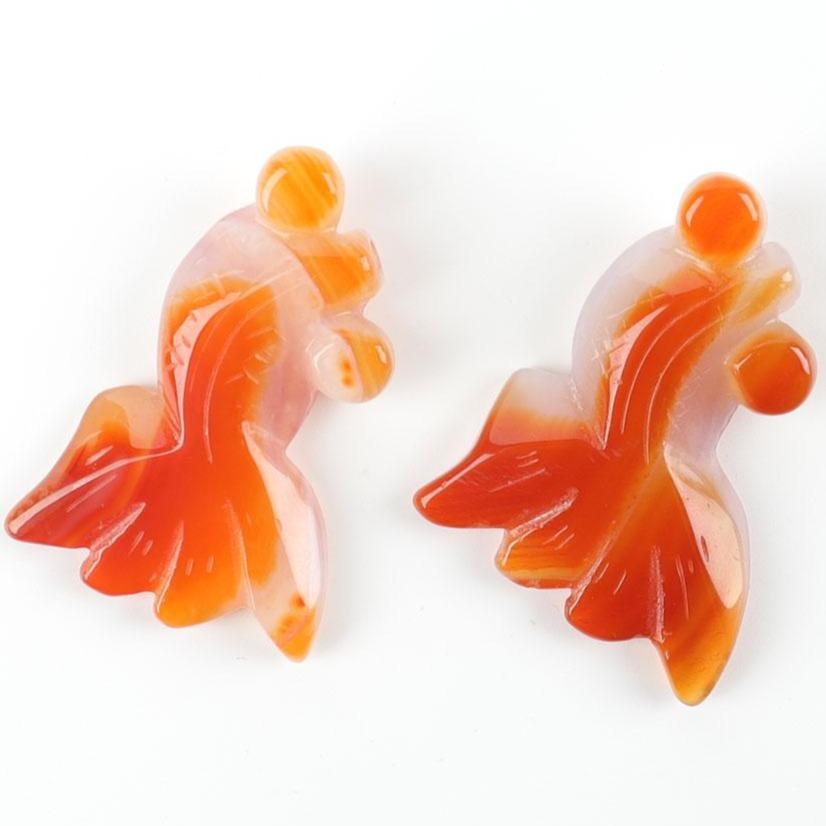 Carnelian Goldfish Pendant Animal Bulk Best Crystal Wholesalers