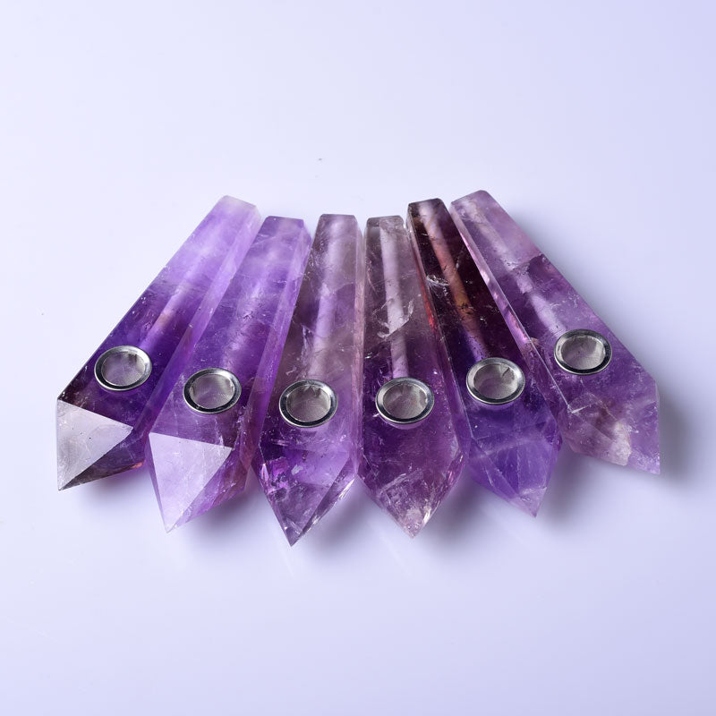 Amethyst Smoking Pipe wholesale support mixed customization