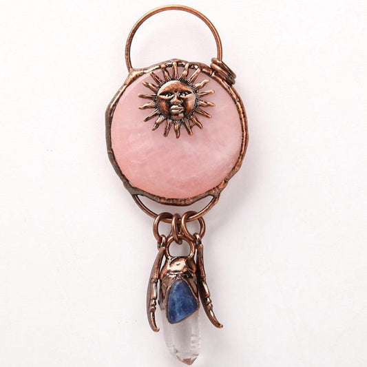 Rose Quartz Clear Quartz Kyanite Pendulum Best Crystal Wholesalers