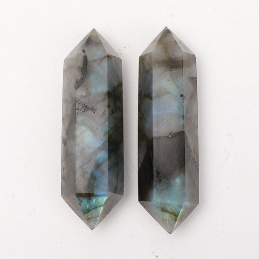 Set of 2 Labradorite Double Terminated Towers Points Bulk Best Crystal Wholesalers