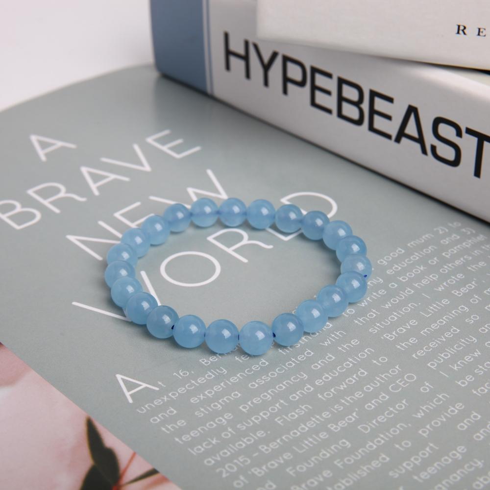 8mm Blue Chalcedony Crystal Bracelet Best Crystal Wholesalers