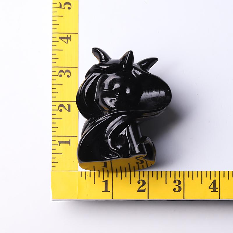 3.3" Black Obsidian Devil Crystal Carvings Best Crystal Wholesalers