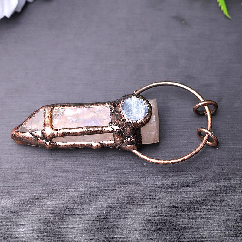 3" Rose Quartz with Kyanite Pendant for Jewelry DIY Best Crystal Wholesalers