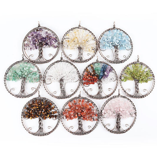 Gemstone Tree of Life Wire Wrapped Pendant Bulk & wholesale