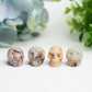 0.92" Mexican Agate Mini Skull Crystal Carving Bulk Wholesale